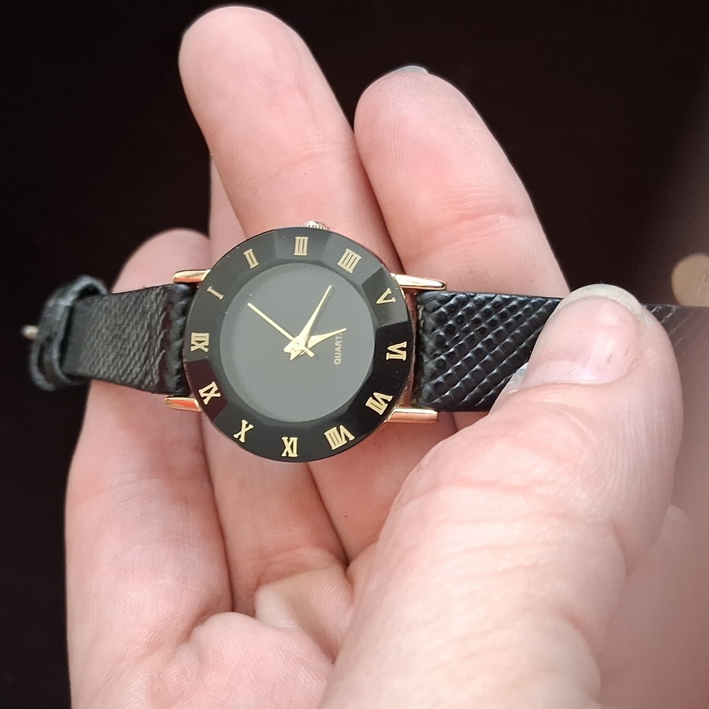 Black and Gold Quartz Watch